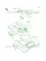 DecalsRedKLF300 C13 pour Kawasaki Bayou 300 4X4 1999