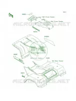 DecalsRedKLF300 C14 pour Kawasaki Bayou 300 4X4 1999