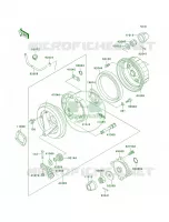 Rear Hub pour Kawasaki Bayou 300 4X4 1999