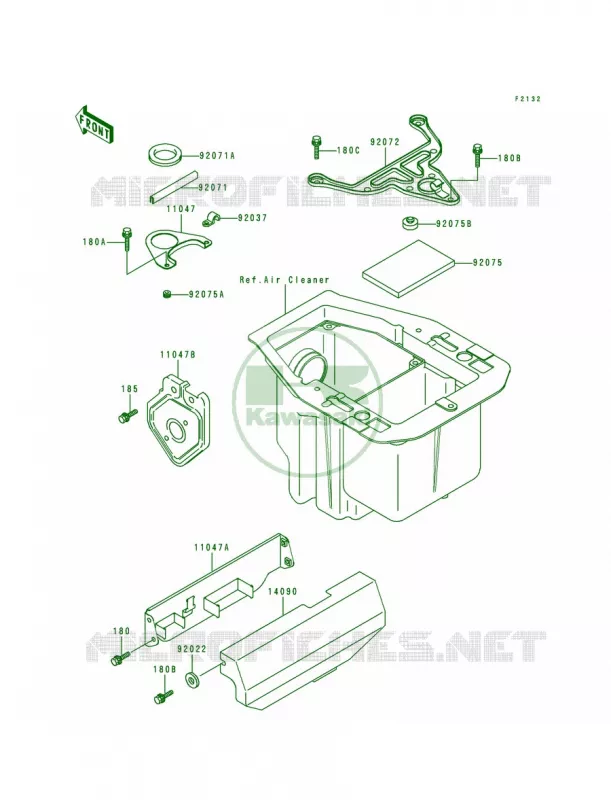 Battery Case Kawasaki QUAD 400 1999 Bayou 400 4X4  KLF400-B7