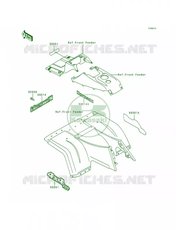 DecalsRedKLF400-B5 Kawasaki QUAD 400 1999 Bayou 400 4X4  KLF400-B7