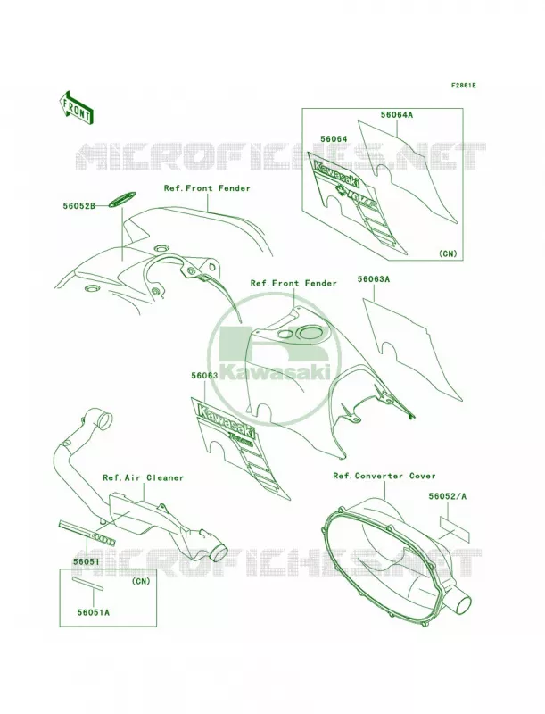 DecalsRedD3 Kawasaki QUAD 400 1999 Prairie 400  KVF400-D1