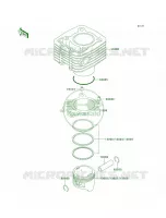CylinderPistons pour Kawasaki Bayou 220 1998