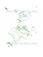 DecalsGreenKLF220 A10 pour Kawasaki Bayou 220 1998