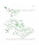 DecalsGreenKLF220 A14 pour Kawasaki Bayou 220 1998