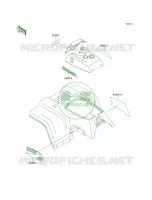 DecalsRedKLF220 A10 pour Kawasaki Bayou 220 1998