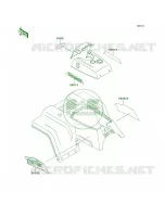 DecalsRedKLF220 A11 pour Kawasaki Bayou 220 1998