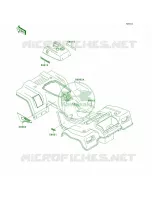 DecalsRedKLF220 A12 pour Kawasaki Bayou 220 1998