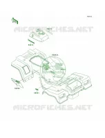 DecalsRedKLF220 A13 pour Kawasaki Bayou 220 1998