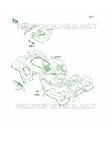 DecalsRedKLF220 A14 pour Kawasaki Bayou 220 1998