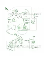 Starter Motor pour Kawasaki Bayou 220 1998