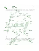 Front Suspension pour Kawasaki Bayou 300 1998