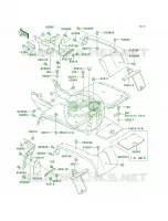 Rear Fenders pour Kawasaki Bayou 300 1998
