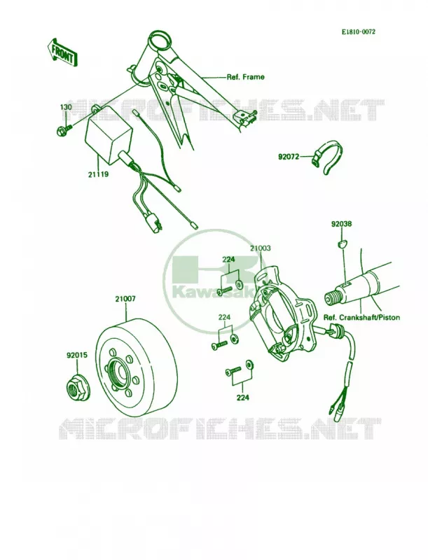 Generator Kawasaki MOTOS 80 1984 KDX80  KDX80-C1