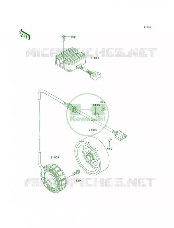Generator Kawasaki QUAD 400 1998 Prairie 400 4X4  KVF400-A2