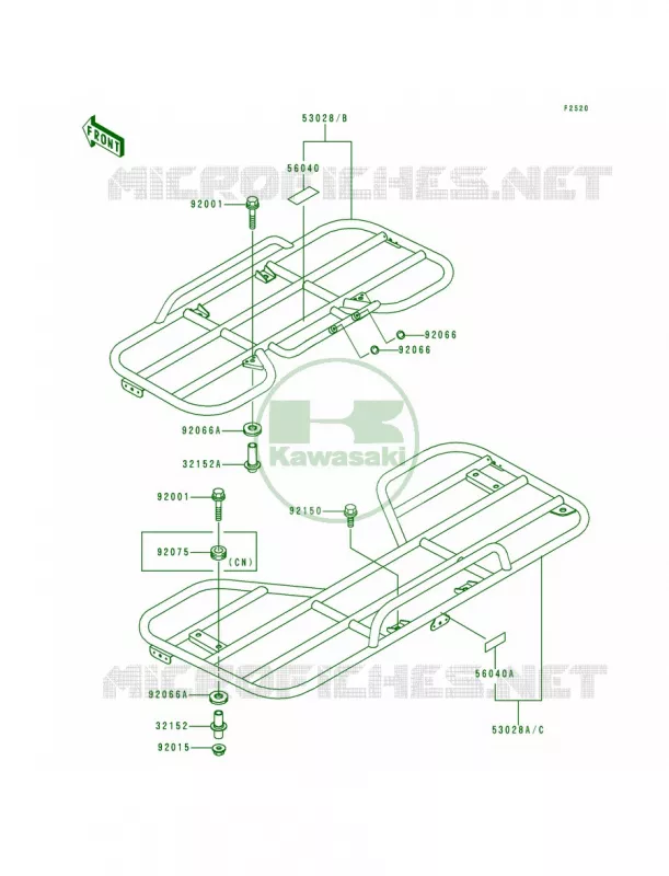 Carriers Kawasaki QUAD 400 1998 Prairie 400  KVF400-B1