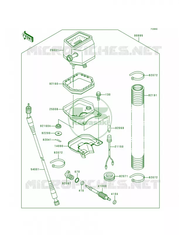 Optional PartsMeter Kawasaki QUAD 400 1998 Prairie 400  KVF400-B1