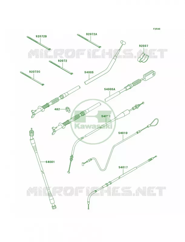 Cables Kawasaki QUAD 400 1997 Prairie 400 4X4  KVF400-A1