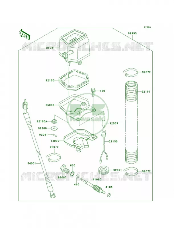 Optional PartsMeter Kawasaki QUAD 400 1997 Prairie 400 4X4  KVF400-A1