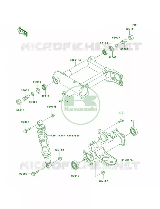 Swingarm Kawasaki QUAD 400 1997 Prairie 400 4X4  KVF400-A1