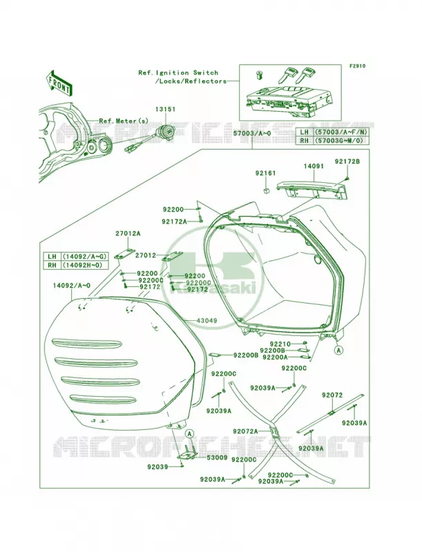 Accessory Kawasaki MOTOS 1400 2014 Concours 14 ABS  ZG1400CEF