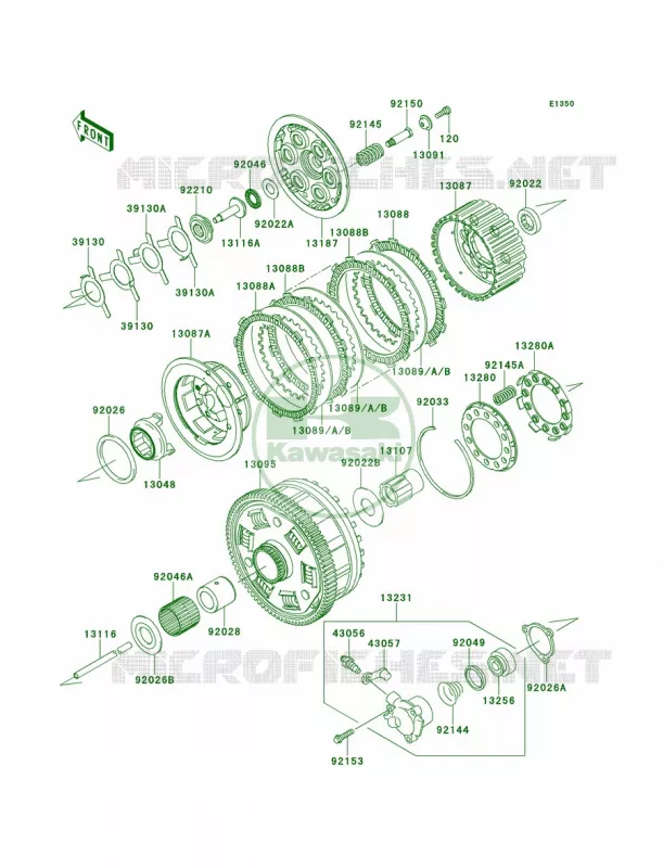 Clutch Kawasaki MOTOS 1400 2014 Concours 14 ABS  ZG1400CEF