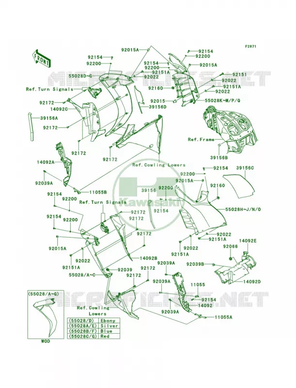 CowlingCenterCAF-CCF Kawasaki MOTOS 1400 2014 Concours 14 ABS  ZG1400CEF