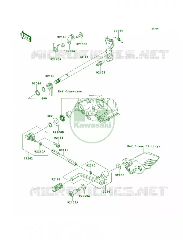 Gear Change Mechanism Kawasaki MOTOS 1400 2014 Concours 14 ABS  ZG1400CEF