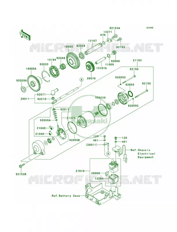 Starter Motor Kawasaki MOTOS 1400 2014 Concours 14 ABS  ZG1400CEF
