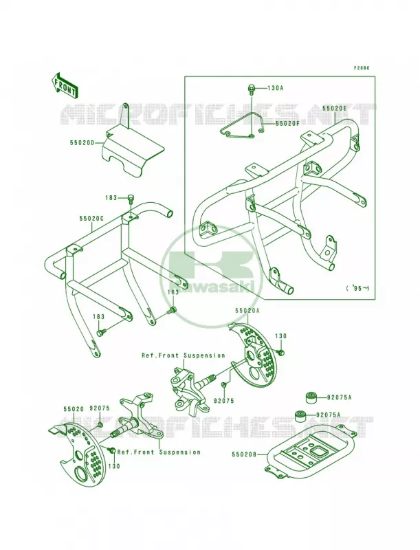 Guards Kawasaki QUAD 300 1994 Bayou 300  KLF300-B7