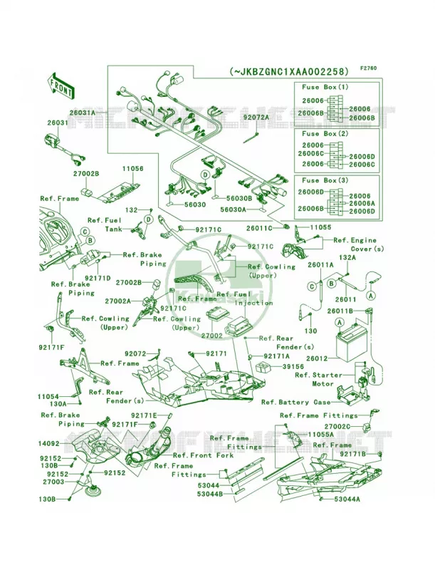 Chassis Electrical Equipment Kawasaki MOTOS 1400 2013 Concours 14 ABS  ZG1400CDF
