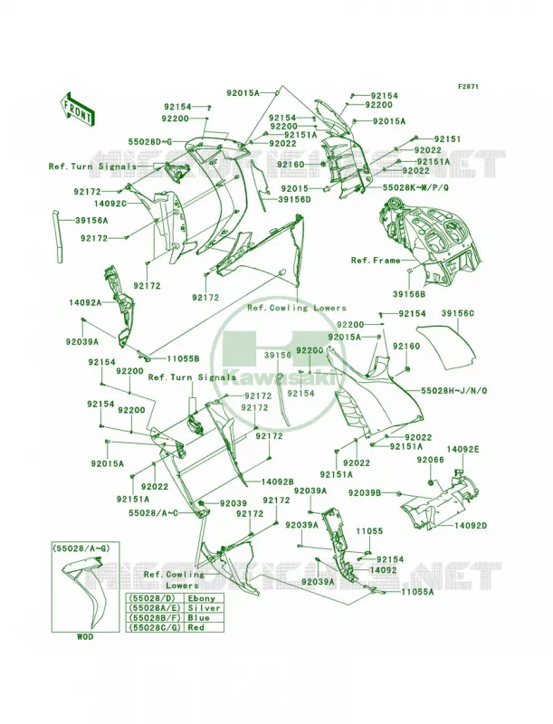 CowlingCenterCAF-CCF Kawasaki MOTOS 1400 2013 Concours 14 ABS  ZG1400CDF