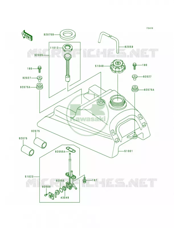 Fuel Tank Kawasaki QUAD 220 1993 Bayou 220  KLF220-A6