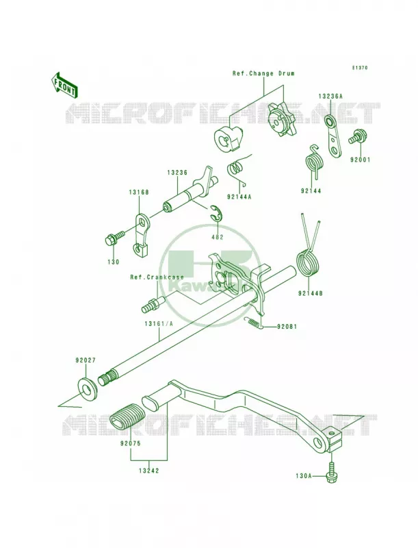 Gear Change Mechanism Kawasaki QUAD 220 1993 Bayou 220  KLF220-A6