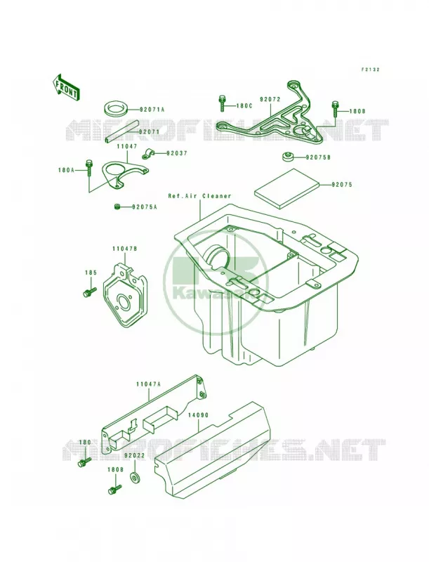 Battery Case Kawasaki QUAD 400 1993 Bayou 400 4X4  KLF400-B1
