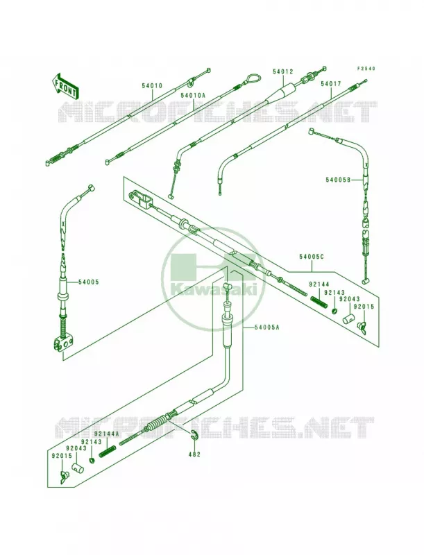 Cables Kawasaki QUAD 220 1992 Bayou 220  KLF220-A5