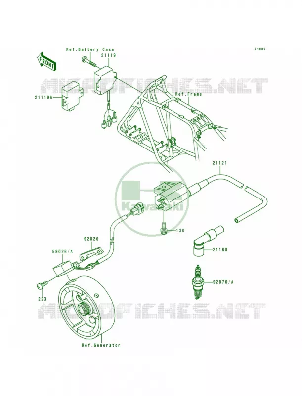 Ignition System Kawasaki QUAD 220 1992 Bayou 220  KLF220-A5
