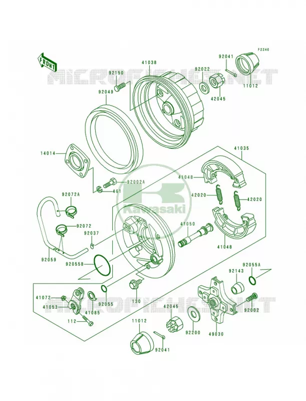 Rear Hub Kawasaki QUAD 220 1992 Bayou 220  KLF220-A5