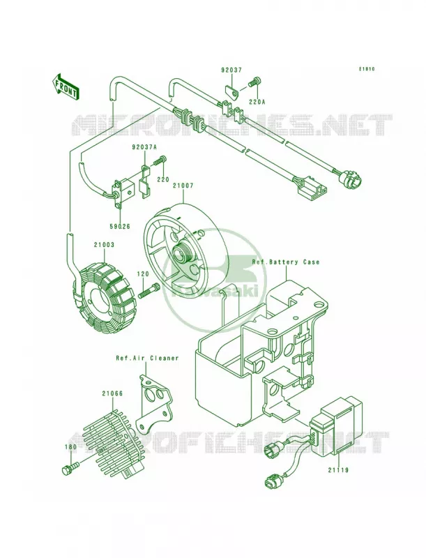Generator Kawasaki QUAD 300 1992 Bayou 300 4X4  KLF300-C4