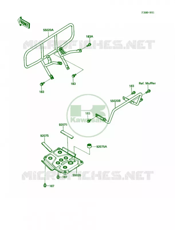 Guard Kawasaki QUAD 220 1991 Bayou 220  KLF220-A4