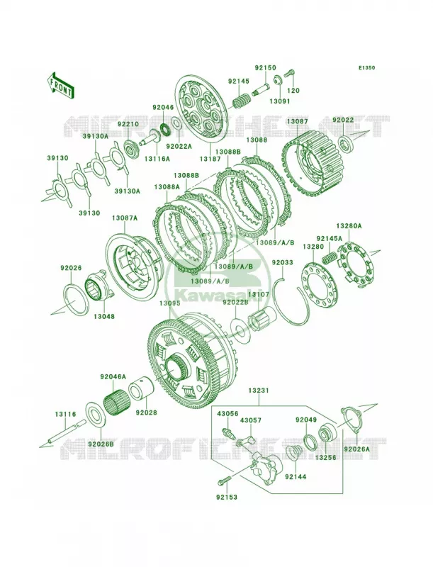 Clutch Kawasaki MOTOS 1400 2012 Concours 14 ABS  ZG1400CCF