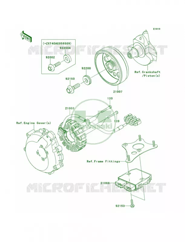 Generator Kawasaki MOTOS 1400 2012 Concours 14 ABS  ZG1400CCF