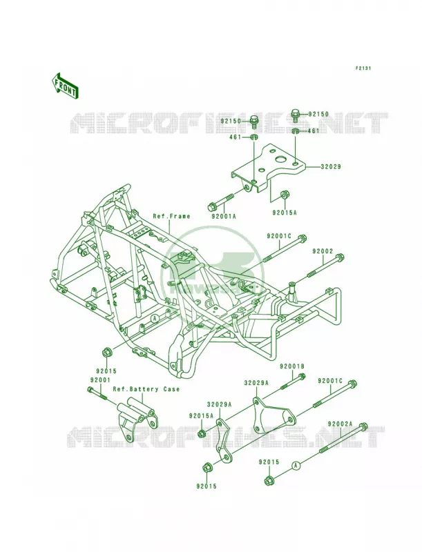 Frame Fittings Kawasaki QUAD 300 1990 Bayou 300 4X4  KLF300-C2