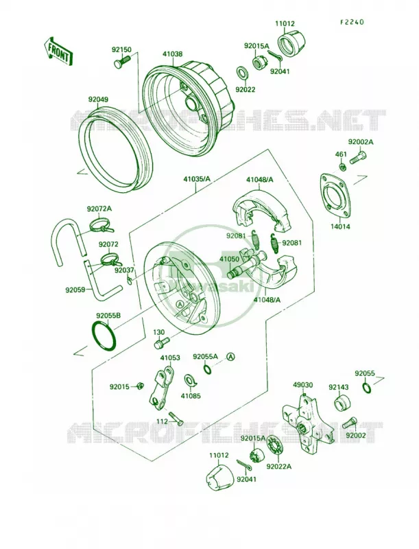 Rear Hub Kawasaki QUAD 220 1989 Bayou 220  KLF220-A2