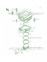 CylinderPiston pour Kawasaki Bayou 300 1989