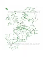 Front Fender pour Kawasaki Bayou 300 1989