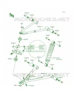 Front Suspension pour Kawasaki Bayou 300 1989