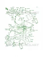 Rear Fender pour Kawasaki Bayou 300 1989