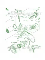 Starter MotorKLF300 B2B3B4 pour Kawasaki Bayou 300 1989