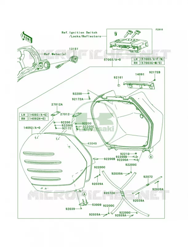 Accessory Kawasaki MOTOS 1400 2011 Concours 14 ABS  ZG1400CBF